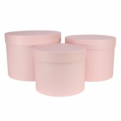 Mooideco - hoedendozen set van 3 stuks roze