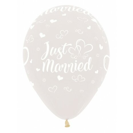 R12 - Just Married Hearts - Crystal Clear