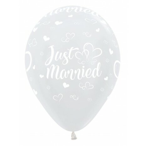 R12 - Just Married Hearts - Pearl White - Sempertex (25)