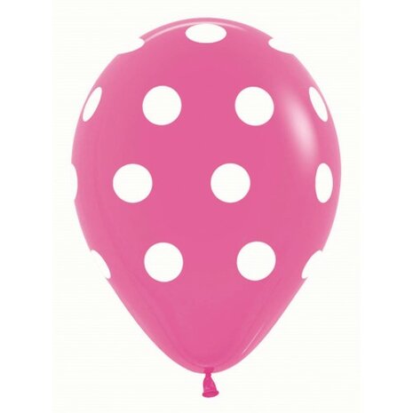 R12 - Polka Dots - Fuchsia