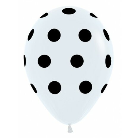 R12 - White with Black Dots