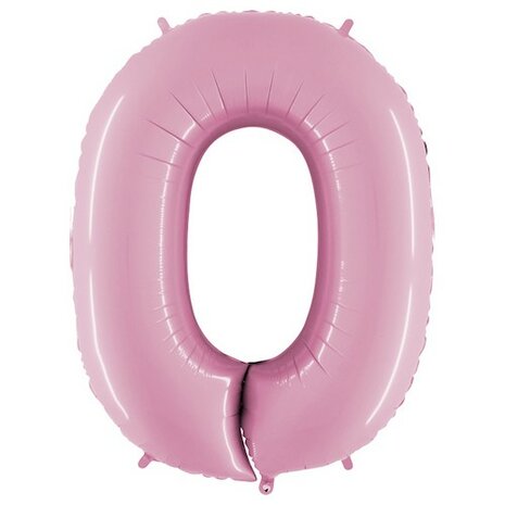Number 0 - Pastel roze - 40 inch