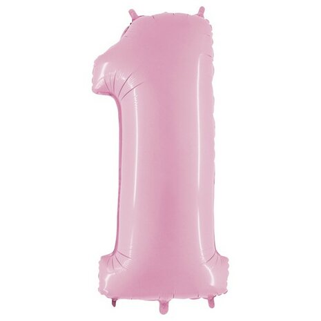 Number 1 - Pastel roze - 40 inch