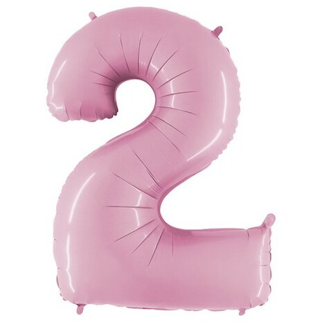 Number 2 - Pastel roze - 40 inch