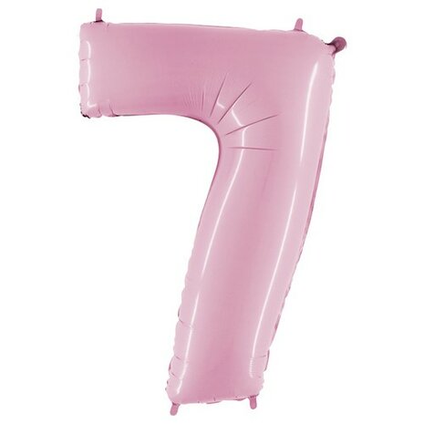 Number 7 - Pastel roze - 40 inch