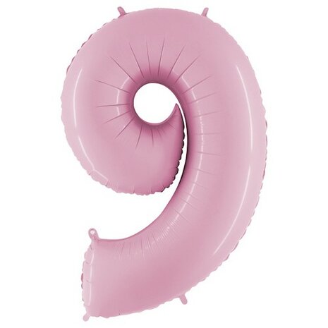 Number 9 - Pastel roze - 40 inch
