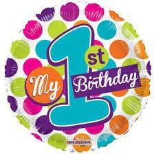 Mooideco  - Happy birthday - Cijfer - Kids - Patroon my 1st birthday
