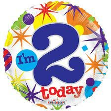 Mooideco  - Happy birthday - Cijfer - Kids - Patroon Mooideco  - Happy birthday - Cijfer - Kids - Patroon I&#039;m 2 today