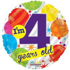 Mooideco  - Happy birthday - Cijfer - Kids - Patroon Mooideco  - Happy birthday - Cijfer - Kids - Patroon I&#039;m 4 years ol