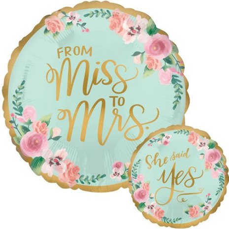 Mooideco - from miss to mrs, she said yes, verloving, verloofd, vrijgezellen, 