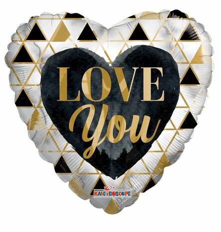 Mooideco - Love You Triangles - Folie Balloon - 18 inch