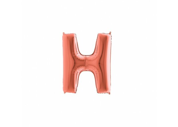 Mooideco - letter rose goud - H