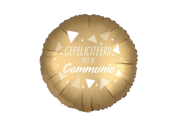 Gefeliciteerd Met Je Communie - Satin Luxe Gold - 18 inch - Anagram