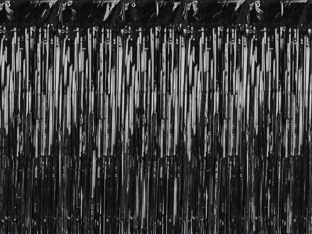 Mooideco - Backdrop deurgordijn zwart