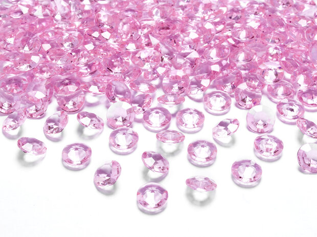 roze tafel kristallen 