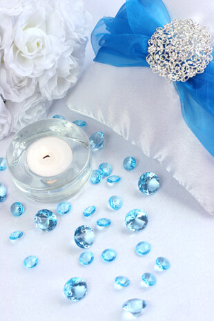 Tafel kristallen blauw diamant