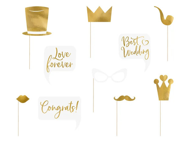 Mooideco -fotoprops wedding - goud