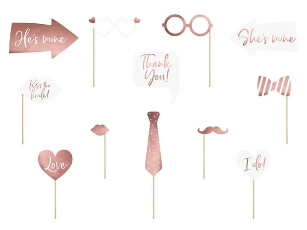 Mooideco -fotoprops wedding - rose goud