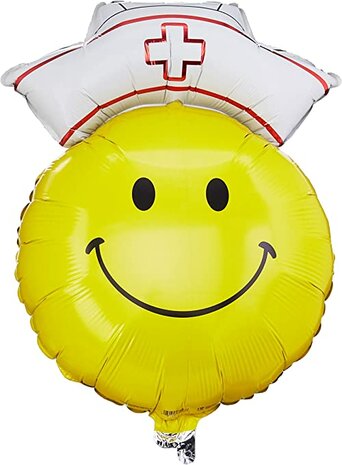 Mooideco - Smiley verpleegster - 28 inch - Betallic