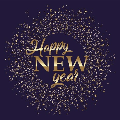 Mooideco - servetten New Year - 25X25 cm