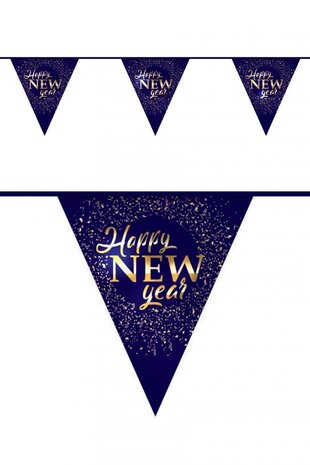 Mooideco - vlaggenlijn happy new year - 6 meter