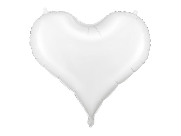 Mooideco - Heart - White - 29,5 X 25 inch - Partydeco  