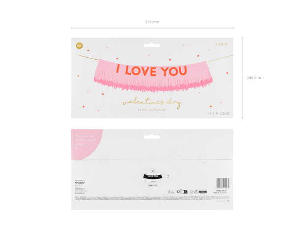 Mooideco - I love you slinger - 150 X 30 cm 