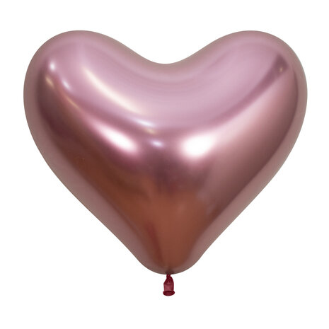 Mooideco - hart ballonnen latex 14 inch Reflex Pink