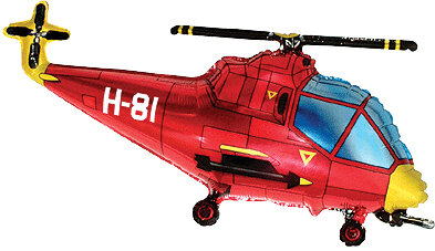 Mooideco - Helikopter Rood - 32 inch - Flex 