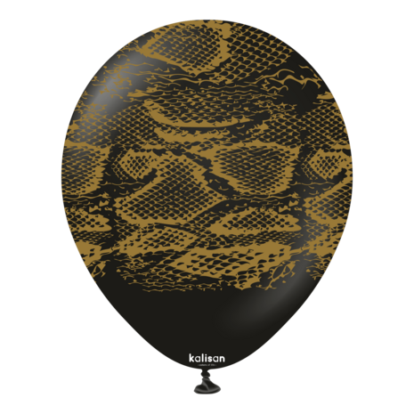 Mooideco - Safari Snake - Black - Print Gold - 12 inch - Kalisan 