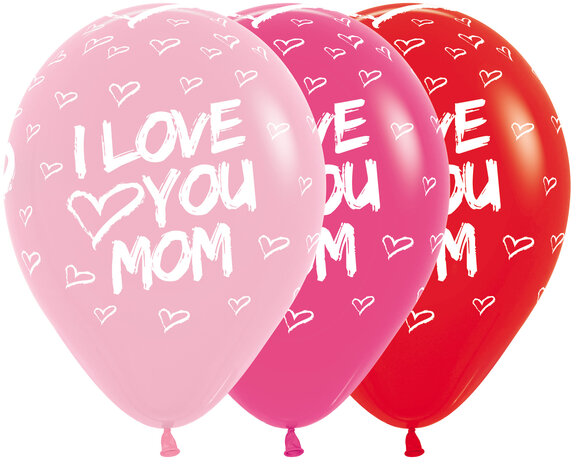 Mooideco - R12 - I Love You Mom - Assortiment - 25 stuks - R12 - Sempertex 