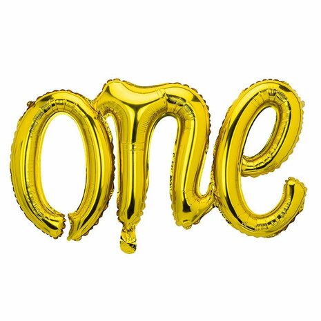 Mooideco - One - letterset - script - 26 inch - Partydeco