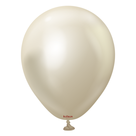 Mooideco - Kalisan ballonnen, mirror white gold, 5 inch mini ballonnen