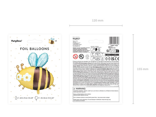 Mooideco - Bumblebee folie ballon - Partydeco