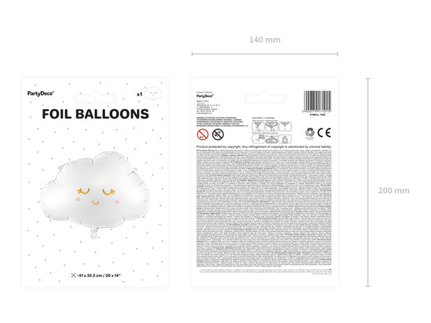 Mooideco - Cloud folie ballon - Partydeco
