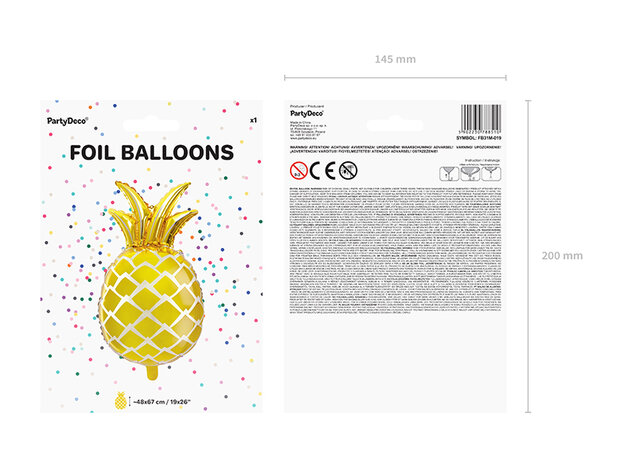 Mooideco - Pineapple folie ballon - Partydeco
