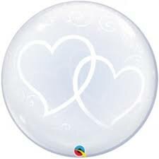 Mooideco - Entwined hearts - Bubble - 24 inch - Qualatex 