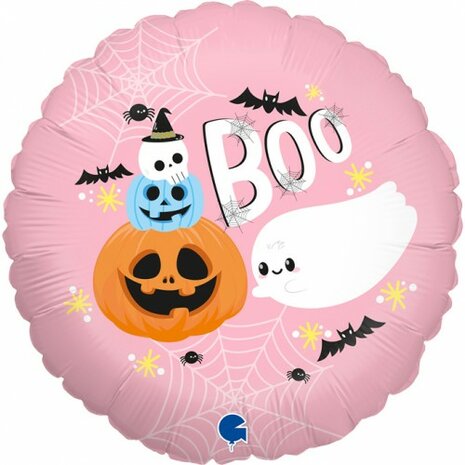 Mooideco - Halloween Boo Ghost - Pink - 18 inch - Grabo