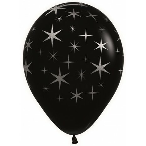 Mooideco - R12 - Bold Stars - black metallic ink silver - Sempertex (25)