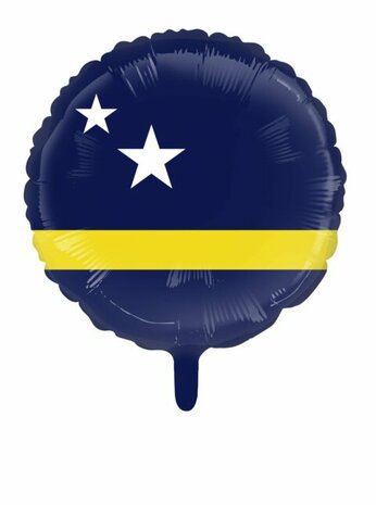 Vlag Curacao - 18 inch - Rond (1)