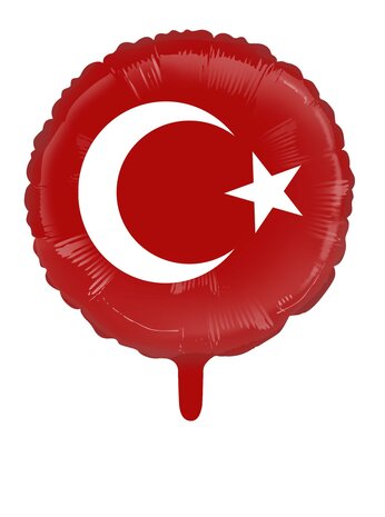 Vlag Turkije - 18 inch - Rond - WFP (1)