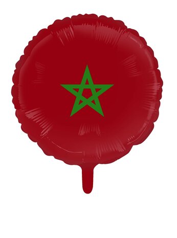 Vlag marokko - 18 inch - Rond (1)