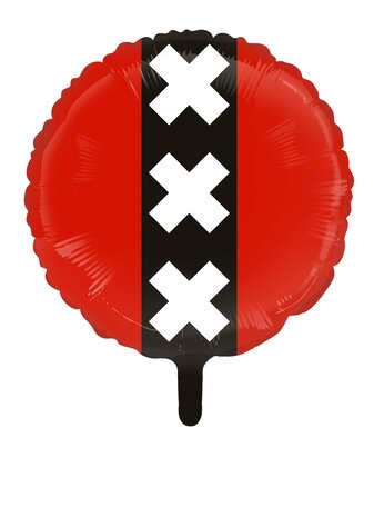 Vlag  Amsterdam - 18 inch - Rond - WFP (1)