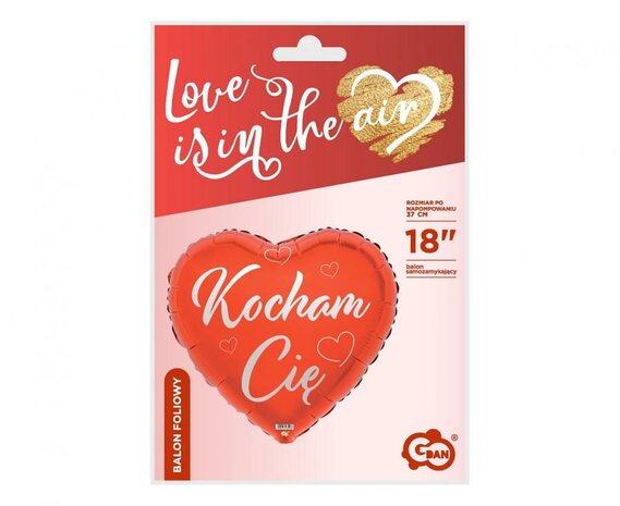  Folie Hart Kocham Cię (i love you) , 18&quot; (1)