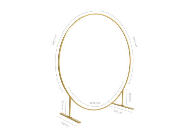 Professioneel Circle backdrop Frame, gold, 2m (1)