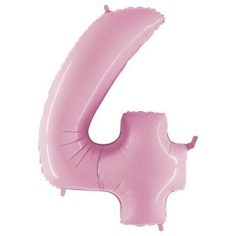Mooideco - Number 4 - Pastel Pink - 26 inch