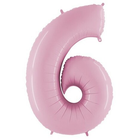 Mooideco - Number 6 - Pastel Pink - 26 inch