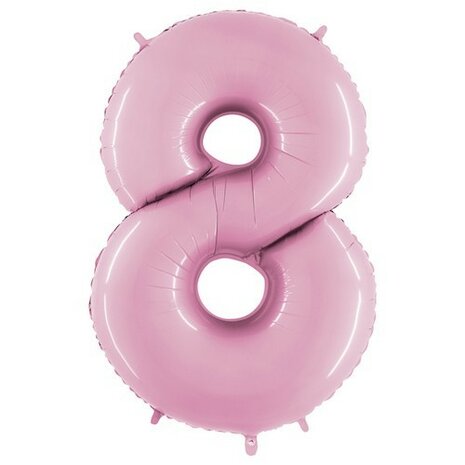 Mooideco - Number 8 - Pastel Pink - 26 inch