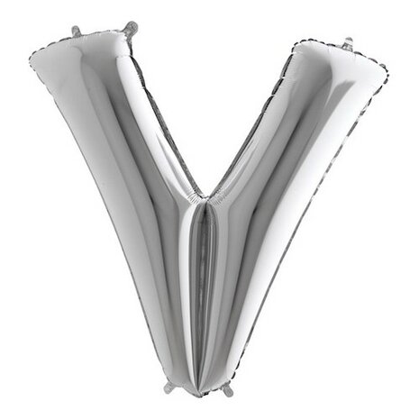 Mooideco - letter zilver V - 26 inch - Grabo (1)