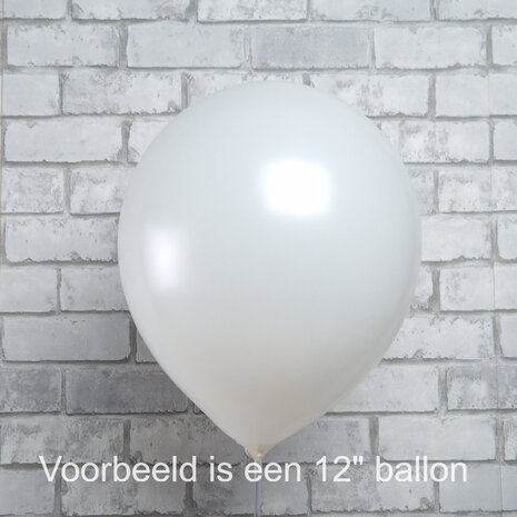 Mooideco - Kalisan ballonnen Opaque Satin Snow White - 5 inch